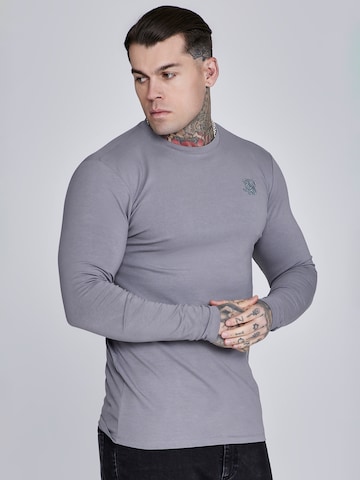 SikSilk Shirt 'Essentials' in Grau: Vorderseite
