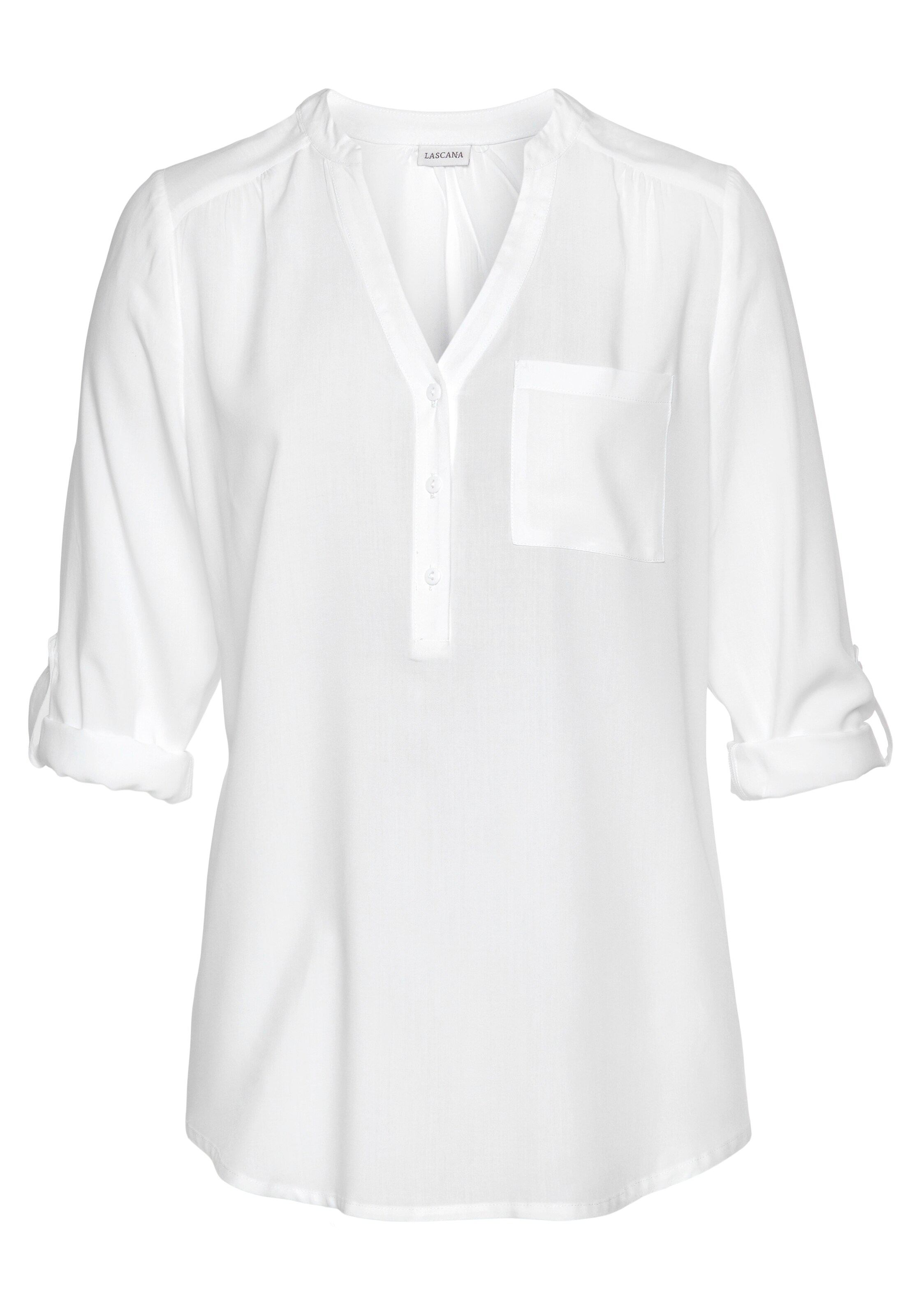 LASCANA Camicia da donna in Bianco 