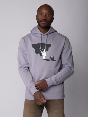Sweat-shirt ' Painting space ' Watapparel en violet : devant