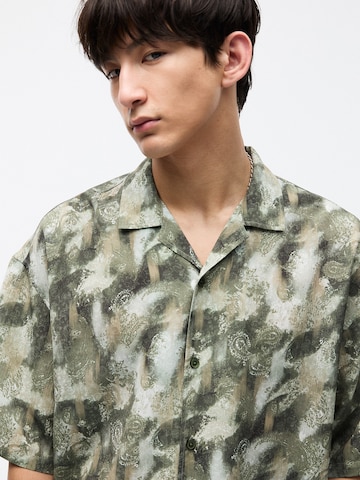 Pull&Bear Comfort Fit Hemd in Beige