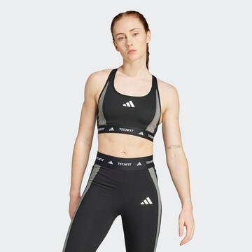 ADIDAS PERFORMANCE Bralette Sports Bra in Black: front