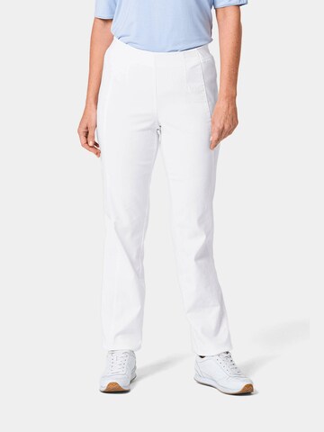 Regular Pantalon Goldner en blanc : devant