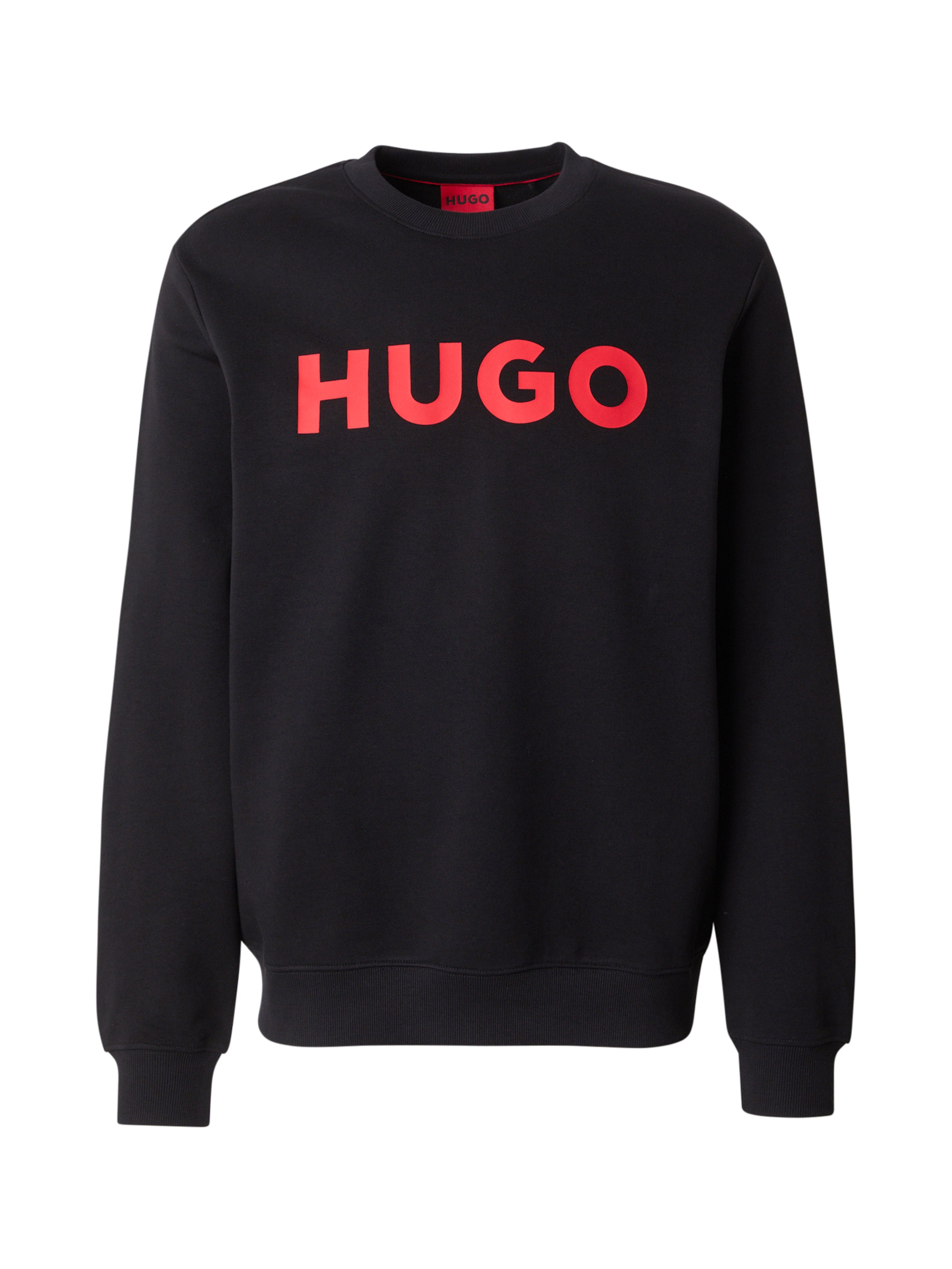 HUGO Sweatshirt 'Dem' in Black: front