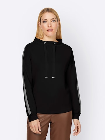 heine Sweatshirt in Zwart: voorkant