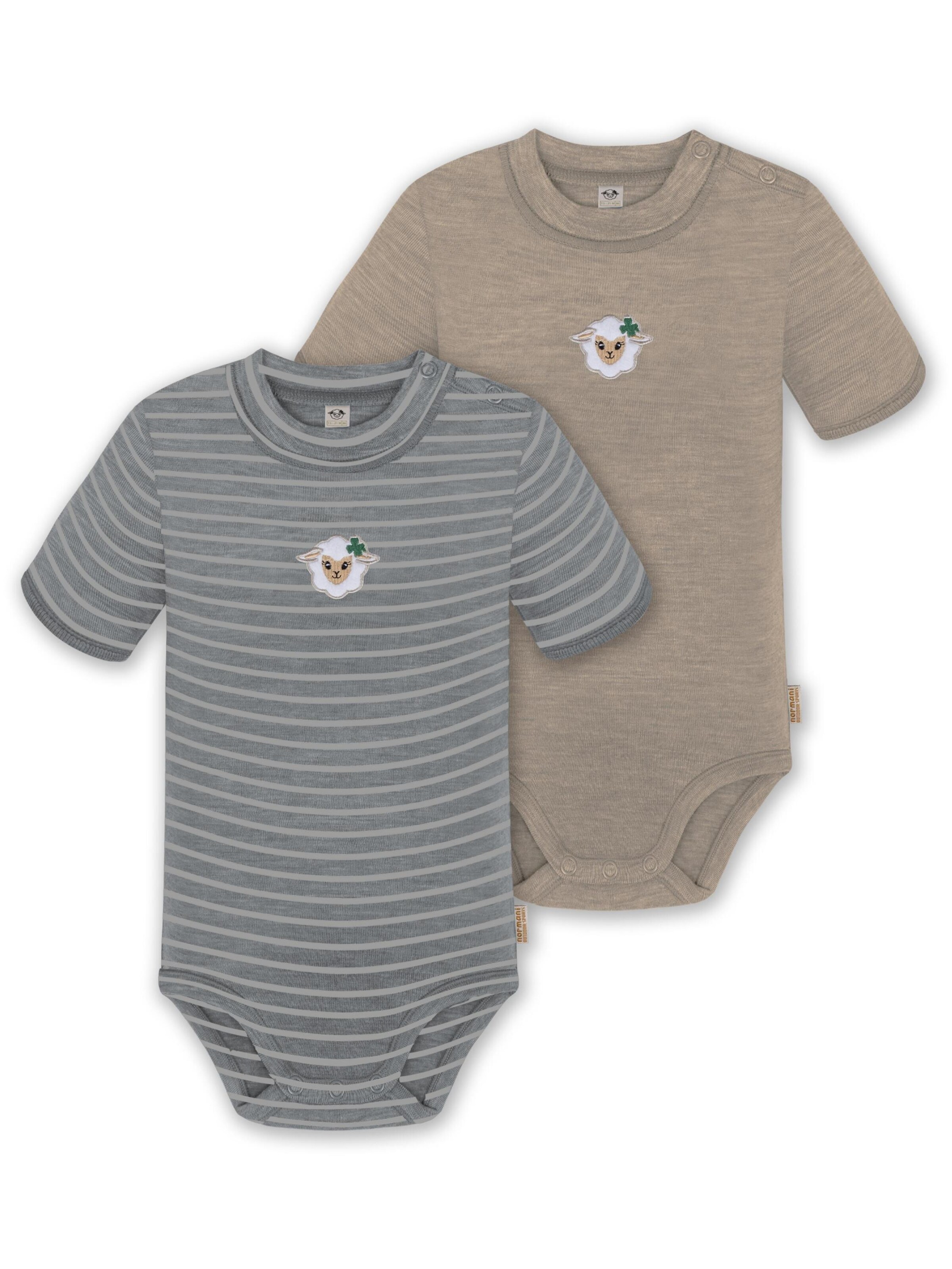 Barboteuse / body 'Tihoi' normani en beige : devant