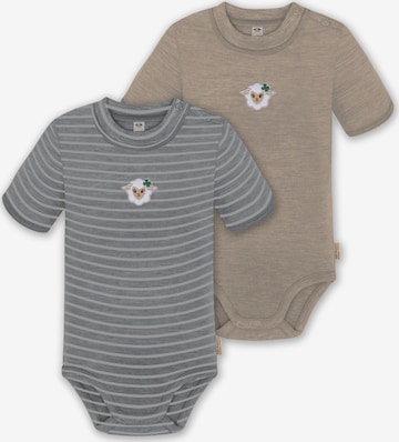 Barboteuse / body 'Tihoi' normani en beige : devant