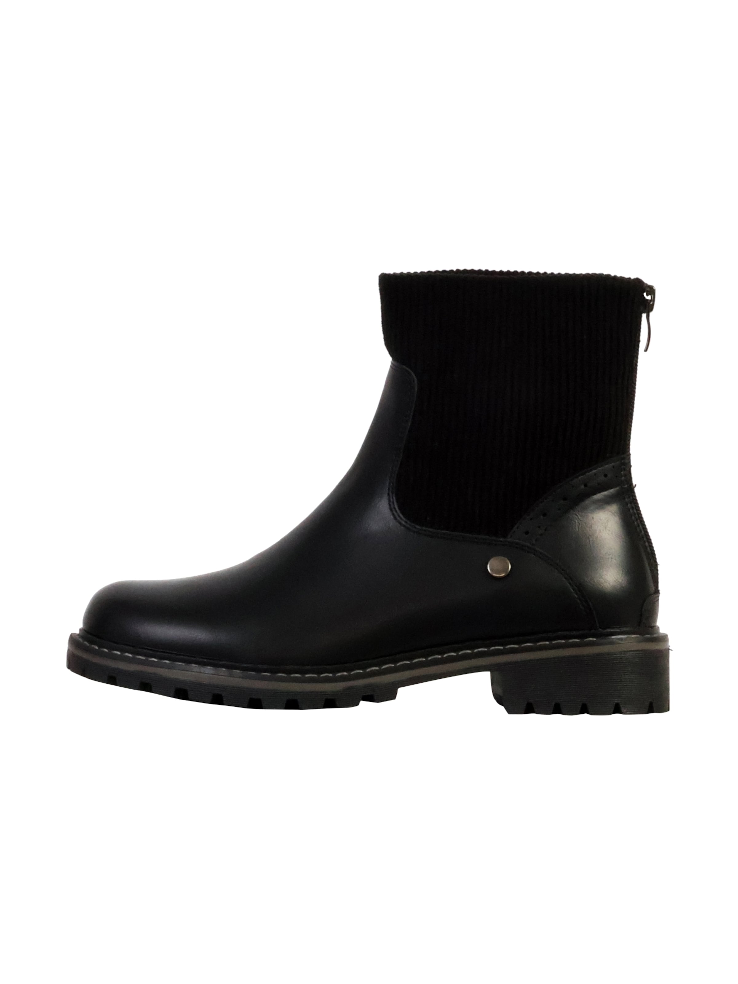 Bottines 'Stiefeletten mit Reißverschluss' The Divine Factory en noir