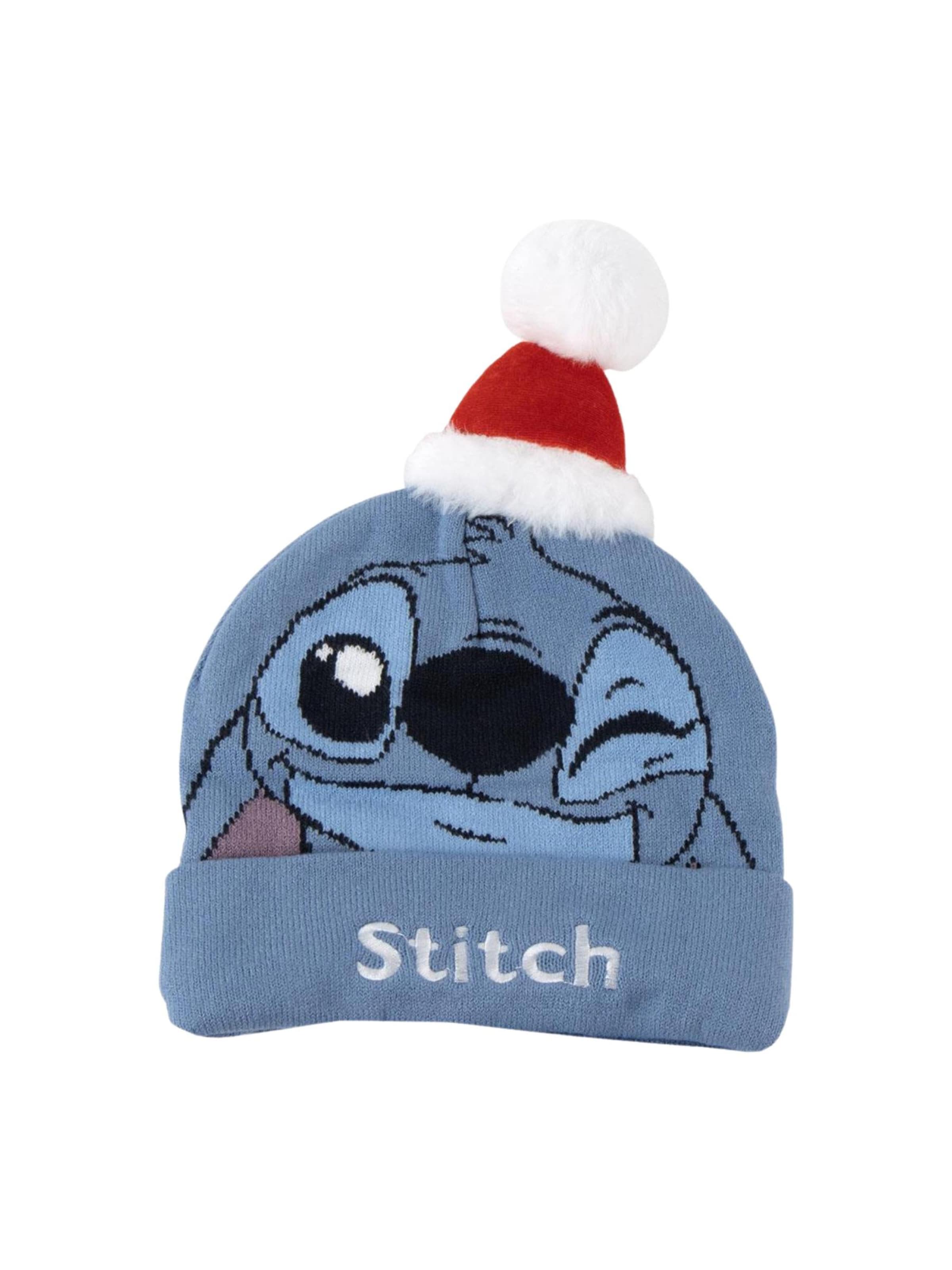 Bonnet 'Stitch Weihnachtsmütze' DISNEY en bleu : devant