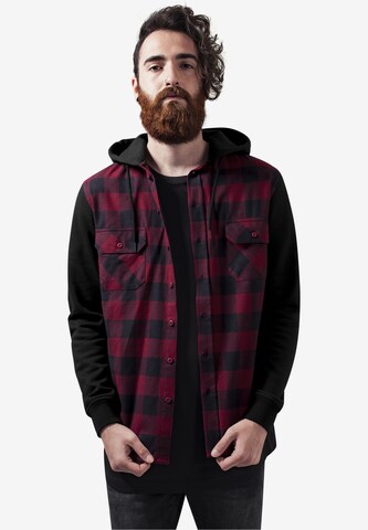 Coupe regular Chemise Urban Classics en noir : devant