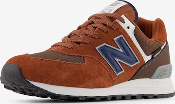 new balance - Zapatillas deportivas bajas '574' en marrón: frente
