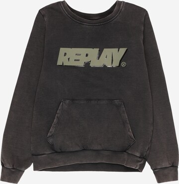 REPLAY & SONS Sweatshirt in Black: front