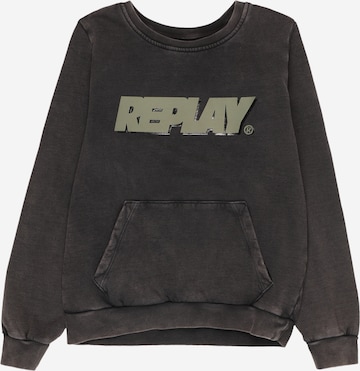 REPLAY & SONS Sweatshirt in Black: front
