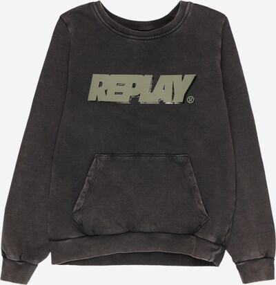 REPLAY & SONS Sweatshirt in Olive / Black, Item view