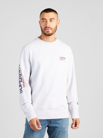 Superdry Sweatshirt in Grijs: voorkant