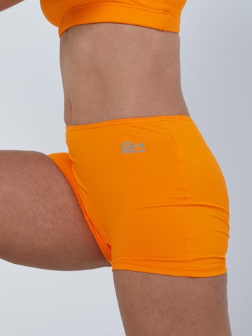 SPORTKIND Skinny Sporthose 'Short Tights'‌‌‌‌‌‌‌ in Orange