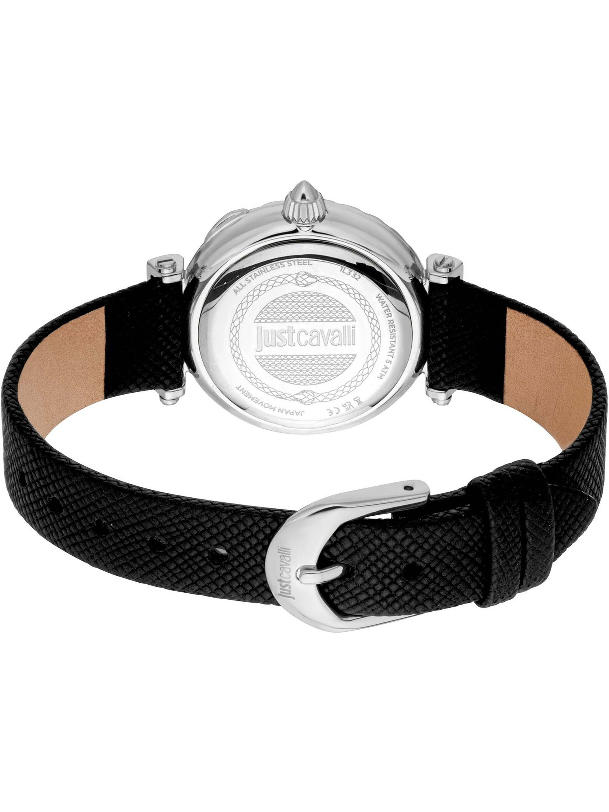 Just Cavalli Analoguhr in Schwarz