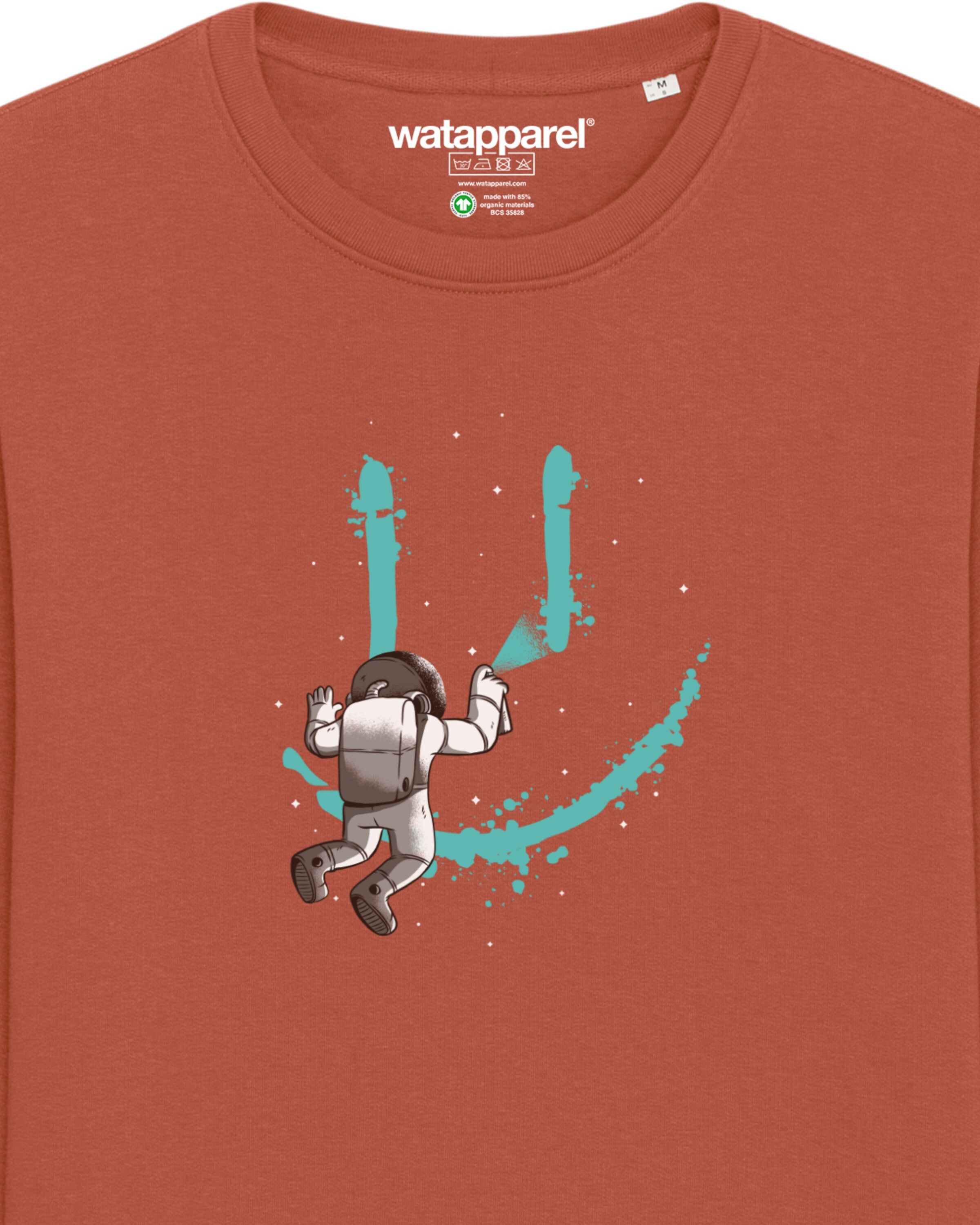 Sweat-shirt ' Graffiti Astronaut ' Watapparel en marron
