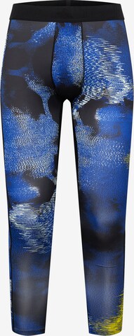 ADIDAS PERFORMANCE Skinny Sportnadrágok 'Techfit Allover Print Long' - kék: elől