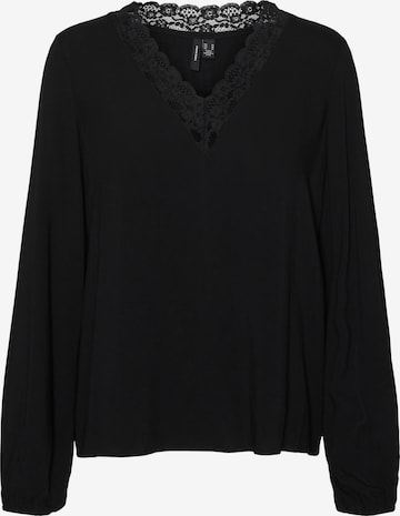 VERO MODA Blouse 'LILOU' in Zwart: voorkant