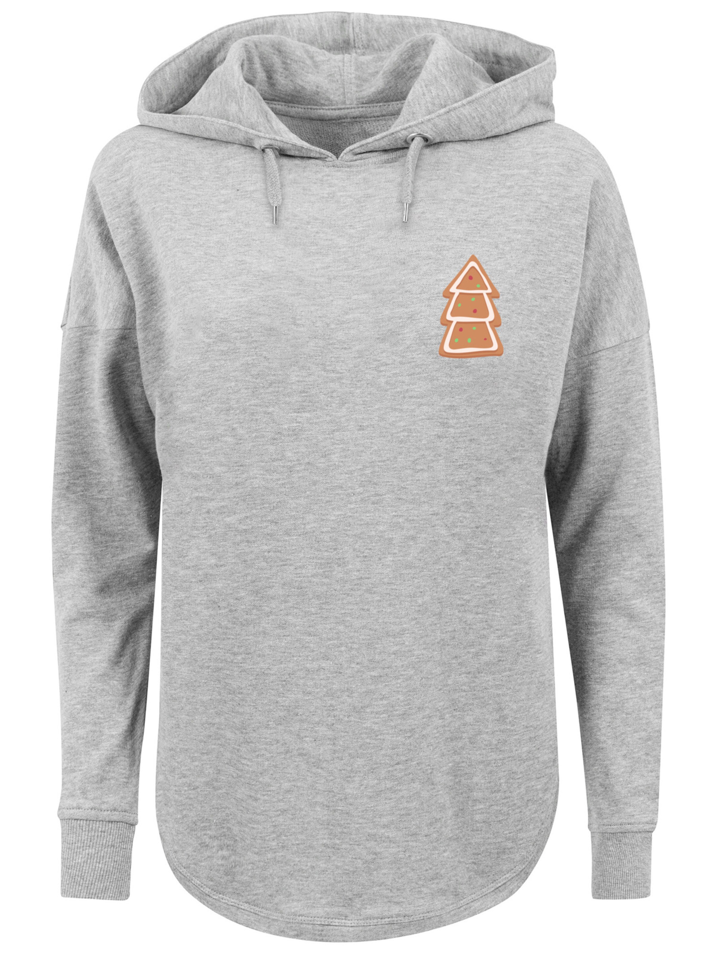 F4NT4STIC Sweatshirt 'Gingerbread Lebkuchen Tree' in Grau: Vorderseite