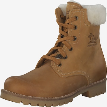 PANAMA JACK - Botines con cordones 'Igloo' en marrón: frente