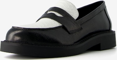 Bershka Mocassin en noir / blanc, Vue avec produit