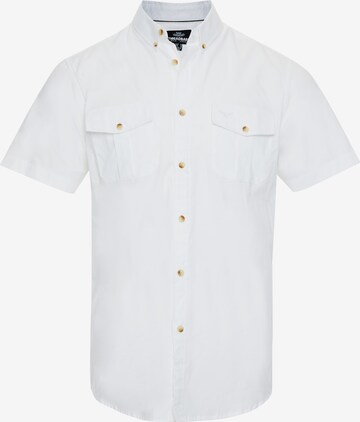 Coupe regular Chemise 'Furore' Threadbare en blanc : devant