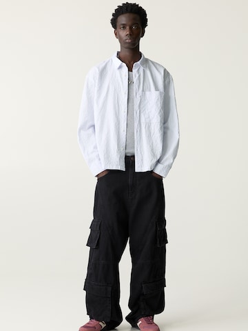 Pull&Bear Comfort fit Button Up Shirt in White
