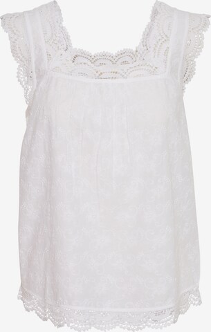 Cream Bluse 'Emma' i hvid: forside