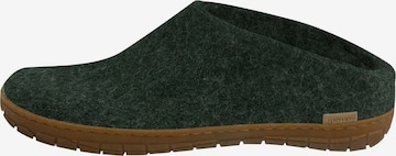Glerups Huisschoenen 'Kautschuksohle' in Groen: voorkant