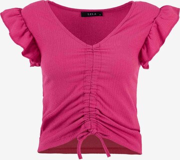 LELA Shirt in Roze: voorkant