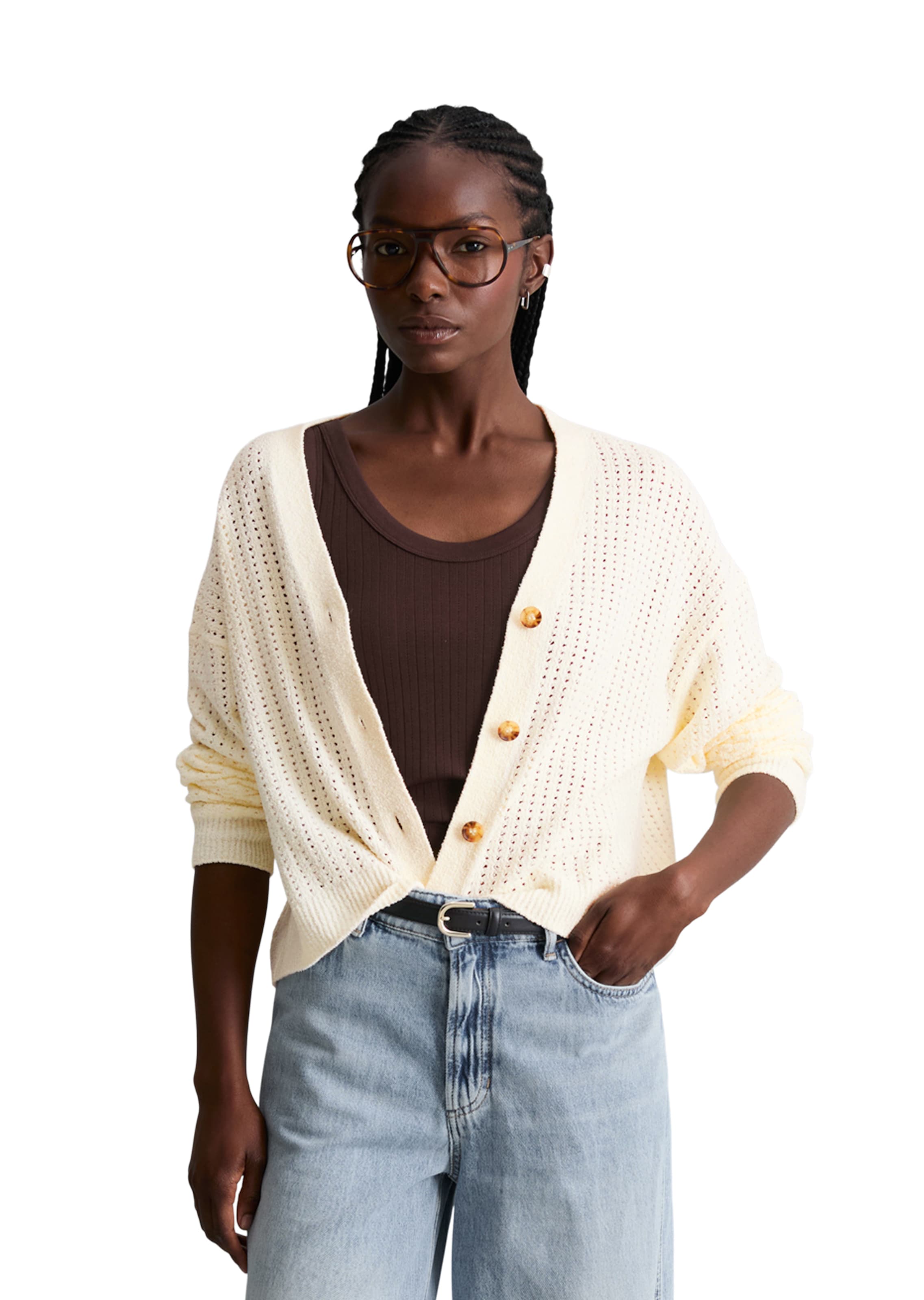 Marc O'Polo DENIM Cardigan i beige: forside