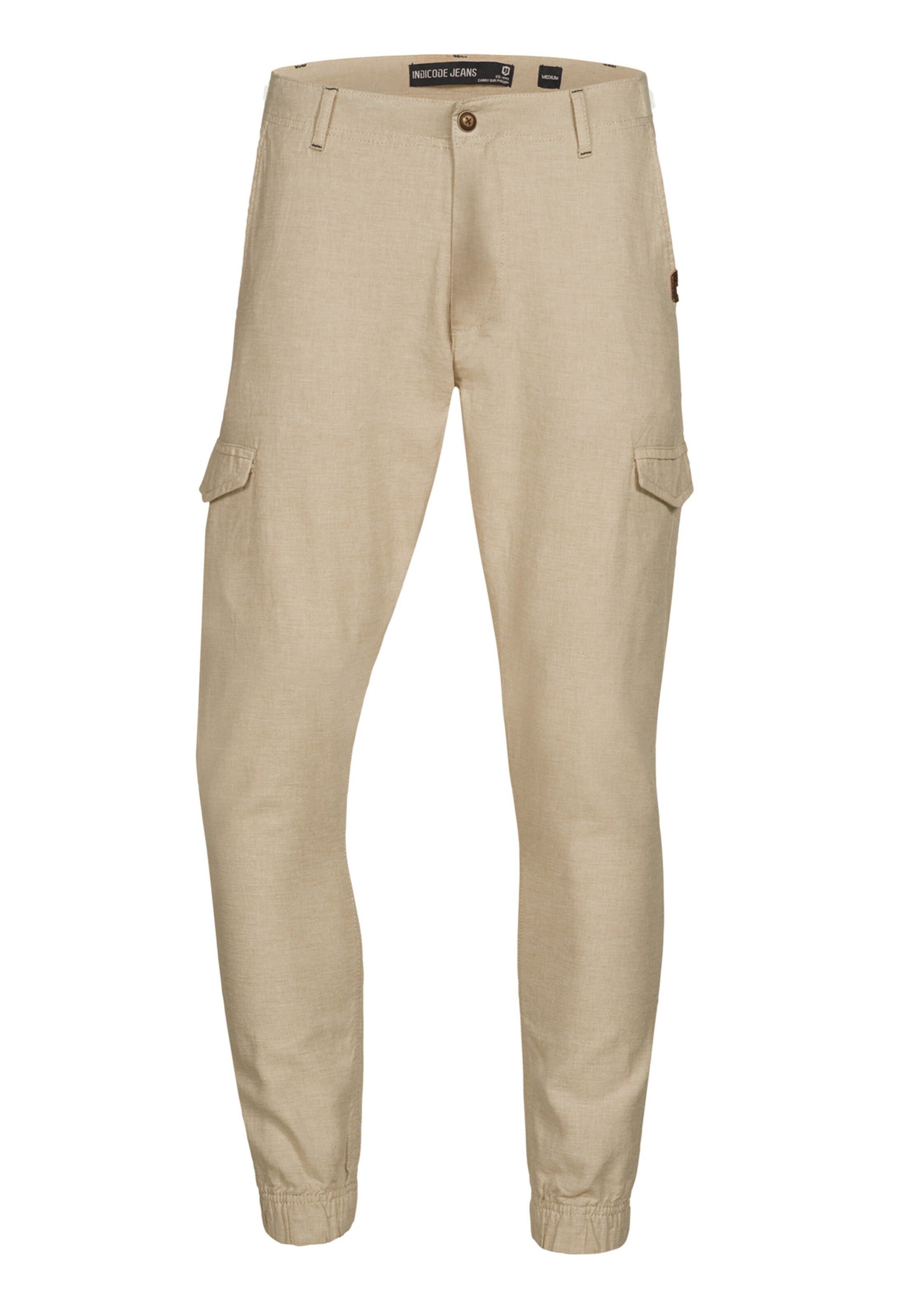 INDICODE JEANS Pants 'Booth' in Beige: front