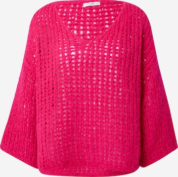 Hailys Sweater 'Linez' in Pink: front