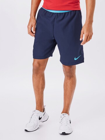 NIKE Regular Sports trousers 'Flex Vent Max 3.0' in Blue: front