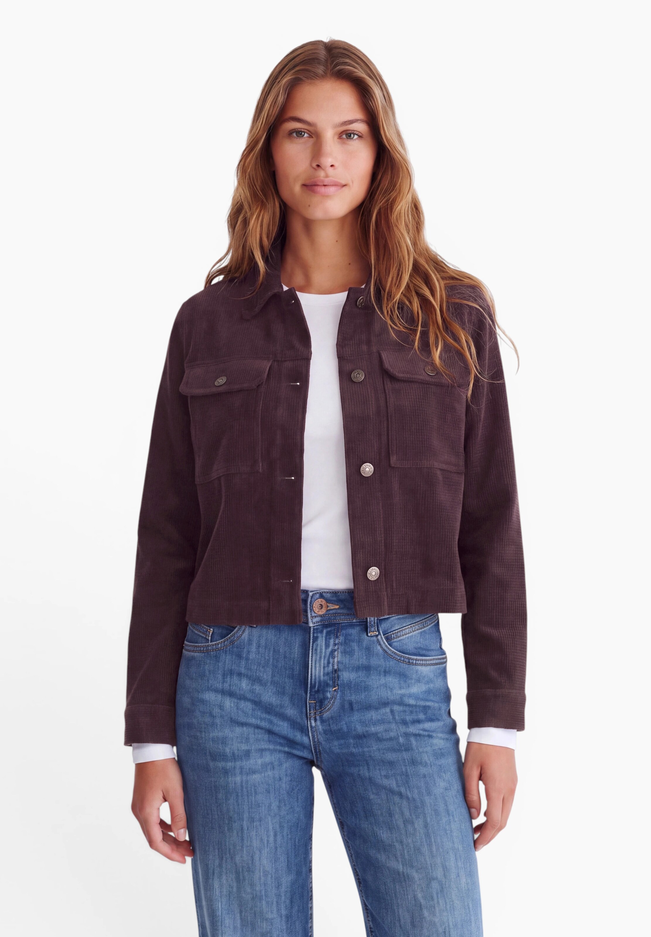 Street One Studio Between-Season Jacket in Purple: front