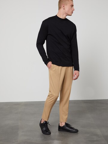 DAN FOX APPAREL Regular Pleated Pants 'Milan' in Beige