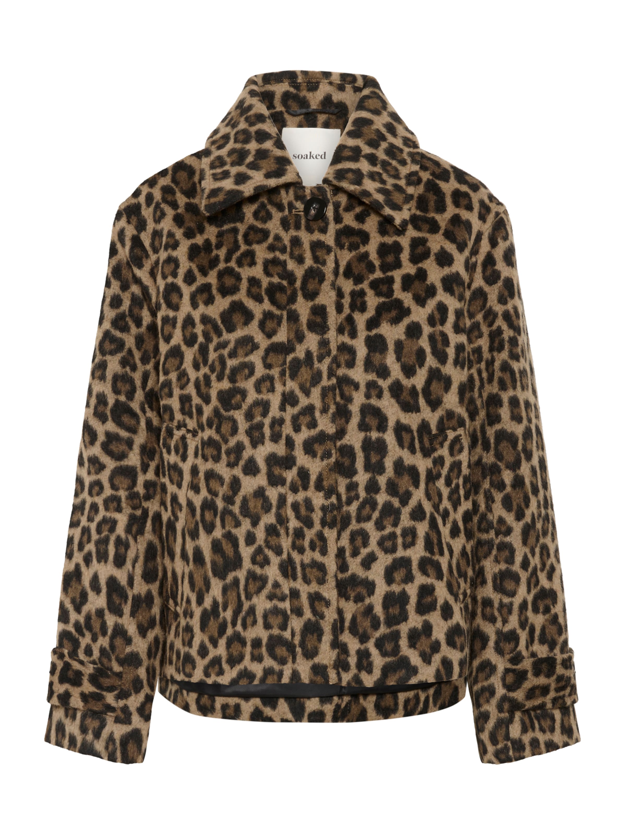 SOAKED IN LUXURY Jacke 'Leony Akeleje' in Braun: Vorderseite