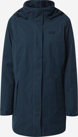 JACK WOLFSKIN Functionele mantel 'Madison Avenue' in Blauw: voorkant