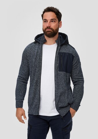 s.Oliver Men Big Sizes Strickjacke in Blau: Vorderseite