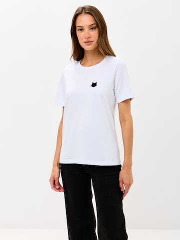 Cat e Lolette Shirt 'Mini Meow Cat' in White