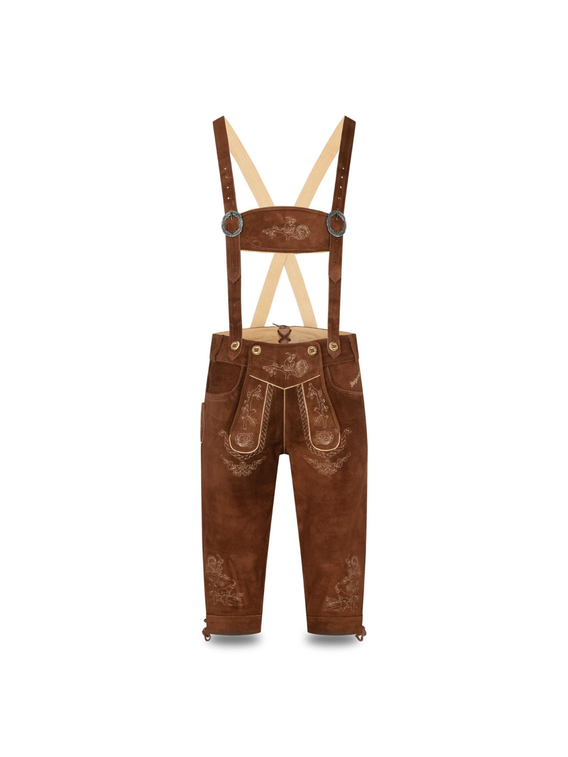 Steigenhöfer Regular Trachtenhose 'Steigenhöfer Lederhose Alexander'‌‌ in Braun: Vorderseite