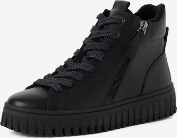 Tamaris - Botines con cordones en negro: frente