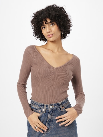 Abercrombie & Fitch Sweater in Brown: front