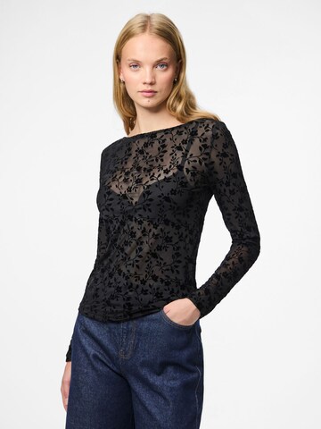 PIECES Shirt 'PCMarina' in Zwart: voorkant