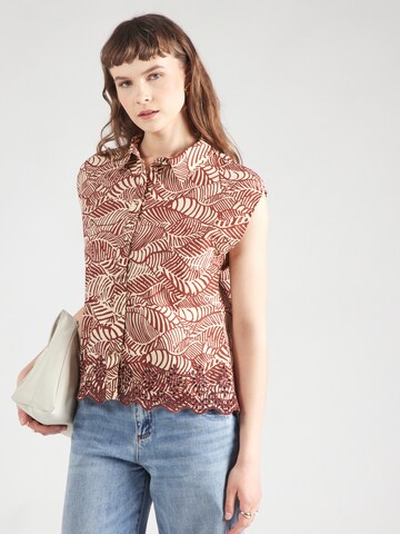 ONLY - Blusa 'ONLLOU' en marrón: frente