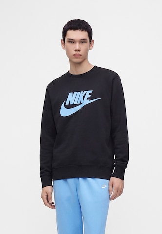 Nike Sportswear Sweatshirt 'CLUB' in Zwart: voorkant