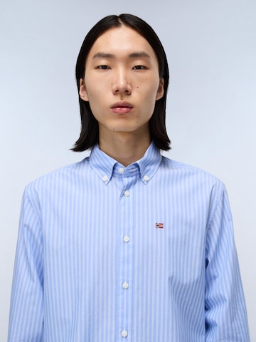 NAPAPIJRI Comfort fit Button Up Shirt 'Terra' in White