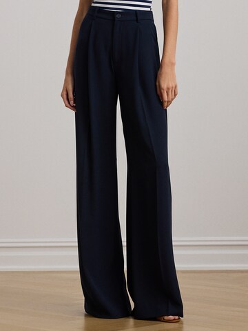 Lauren Ralph Lauren Wide Leg Hose in Blau: Vorderseite