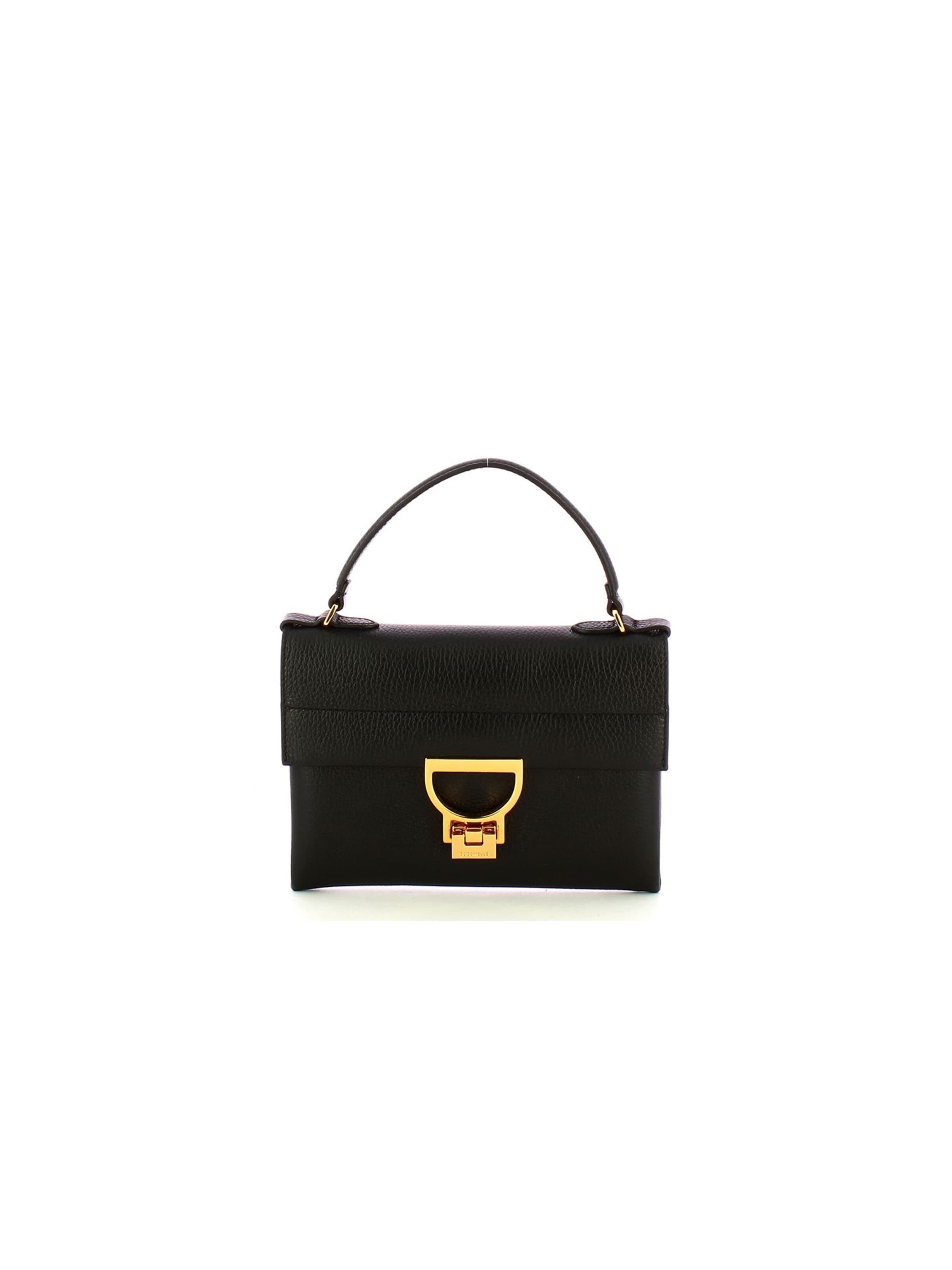 Coccinelle Handbag 'Arlettis Signature Handbag Grained Leather' in Black